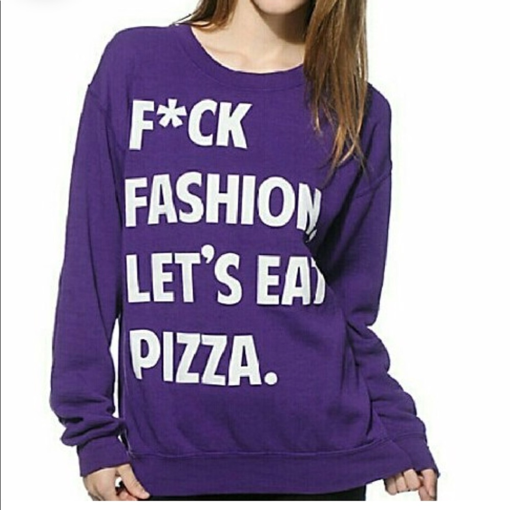 Purple Fashion Pizza Sweatshirt